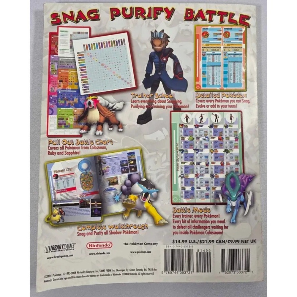 Nintendo GameCube Pokemon Colosseum Official Strategy Guide w/ 10 Page Fold Out - Picture 6 of 8